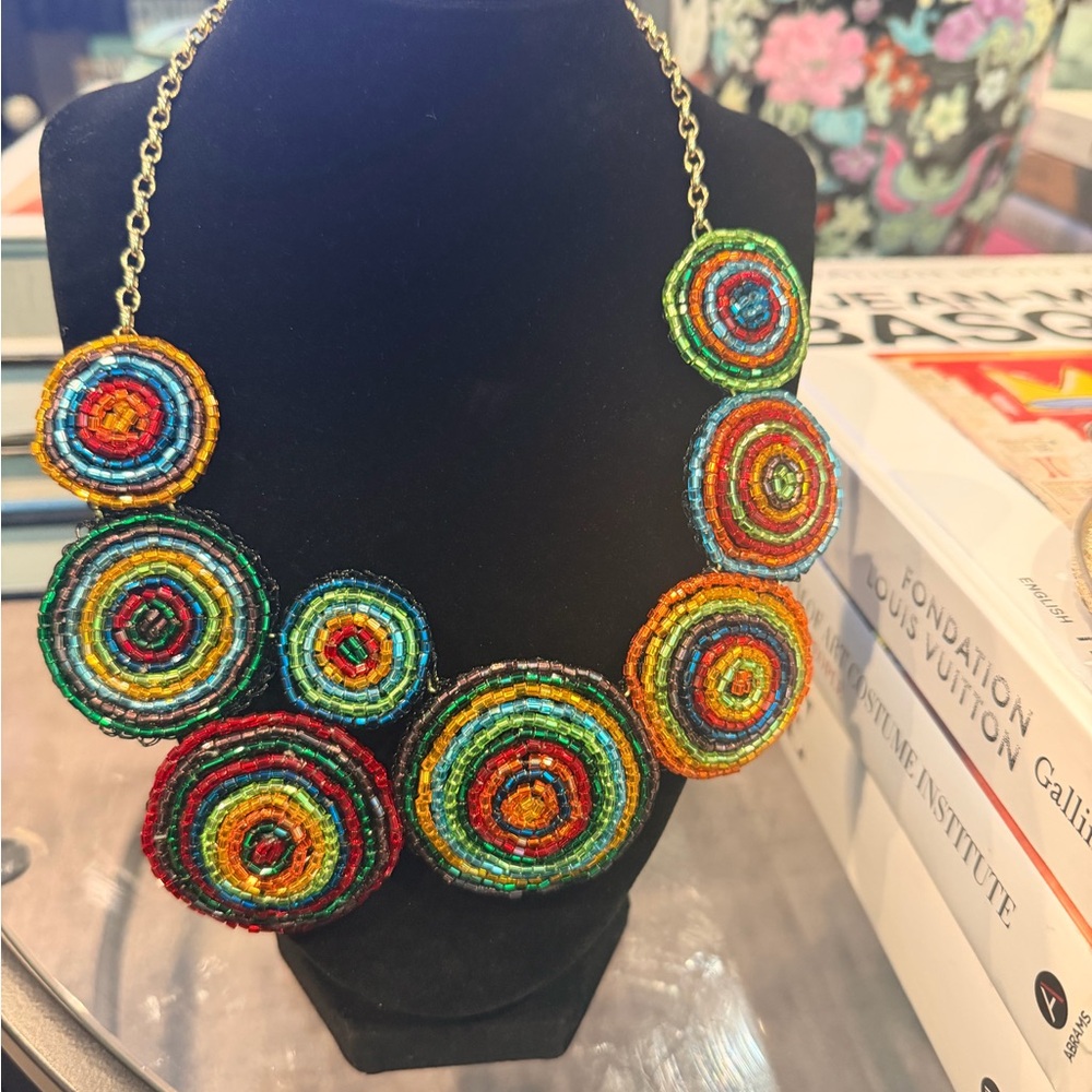 Louis Vuitton Multicolor Beaded Circle Necklace